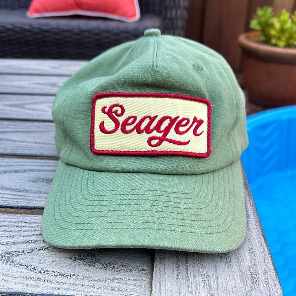 Seager Green Cap with Red Logo